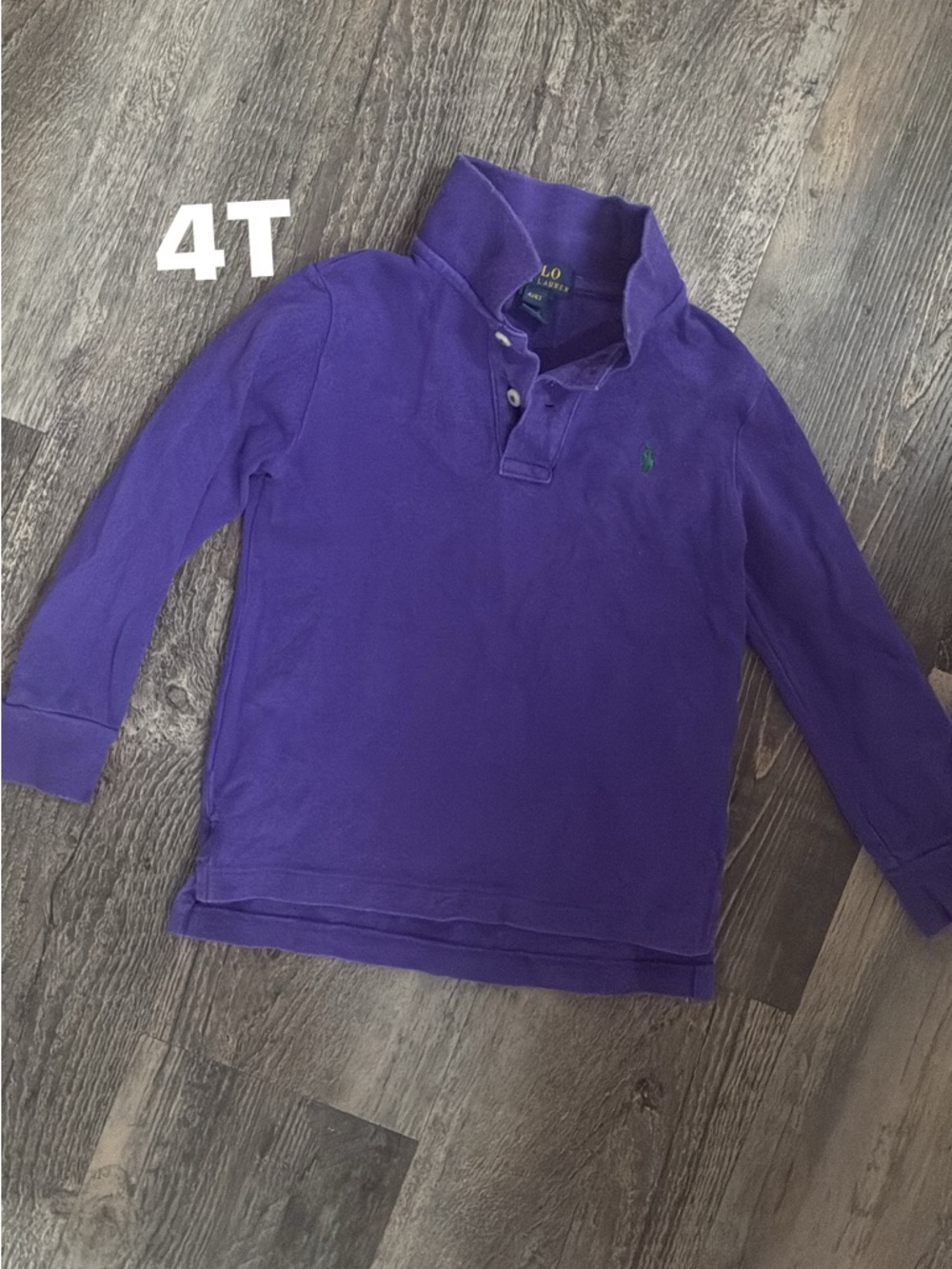 Ralph Lauren Purple Long Sleeve Polo Shirt - Kids